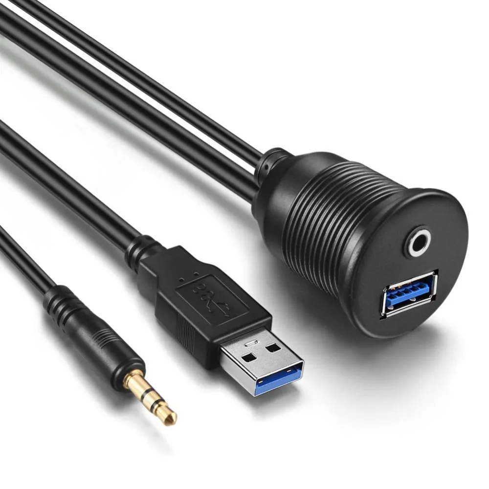 1 м 3 фута 5 мм и USB 0 AUX Удлинительный кабель приборная панель для монтажа на панели
