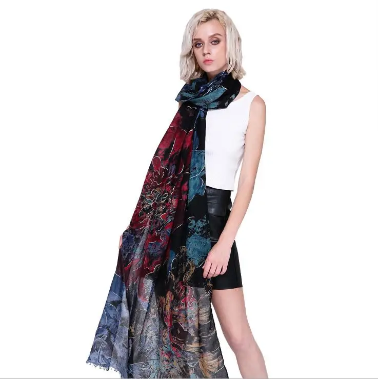 

Silver Foil Floral Cotton Head Scarf Bohemian Muslim Hijab Flower Print Scarf Shawls And Scarves Floral Hijab Shawls Head Wrap