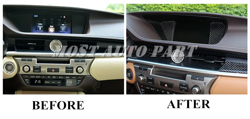 Консоль из углеродного волокна gps навигационная отделка Подходит для Lexus ES 250 300 h 2013