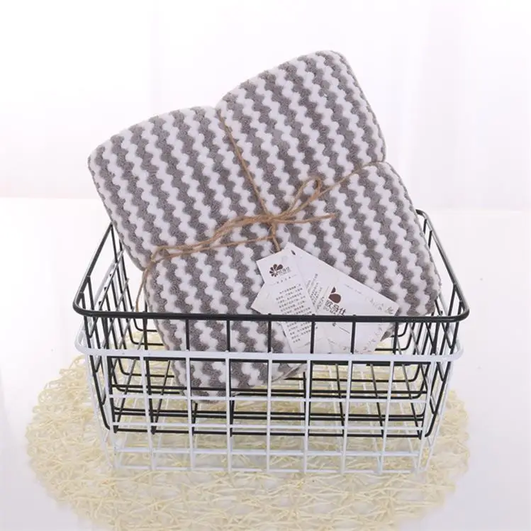 grey 70X100cm Волнистое пушистое 3d клетчатое быстросохнущее детское одеяло, банный халат, детское пляжное одеяло, детское одеяло - Цвет: grey 70X100cm