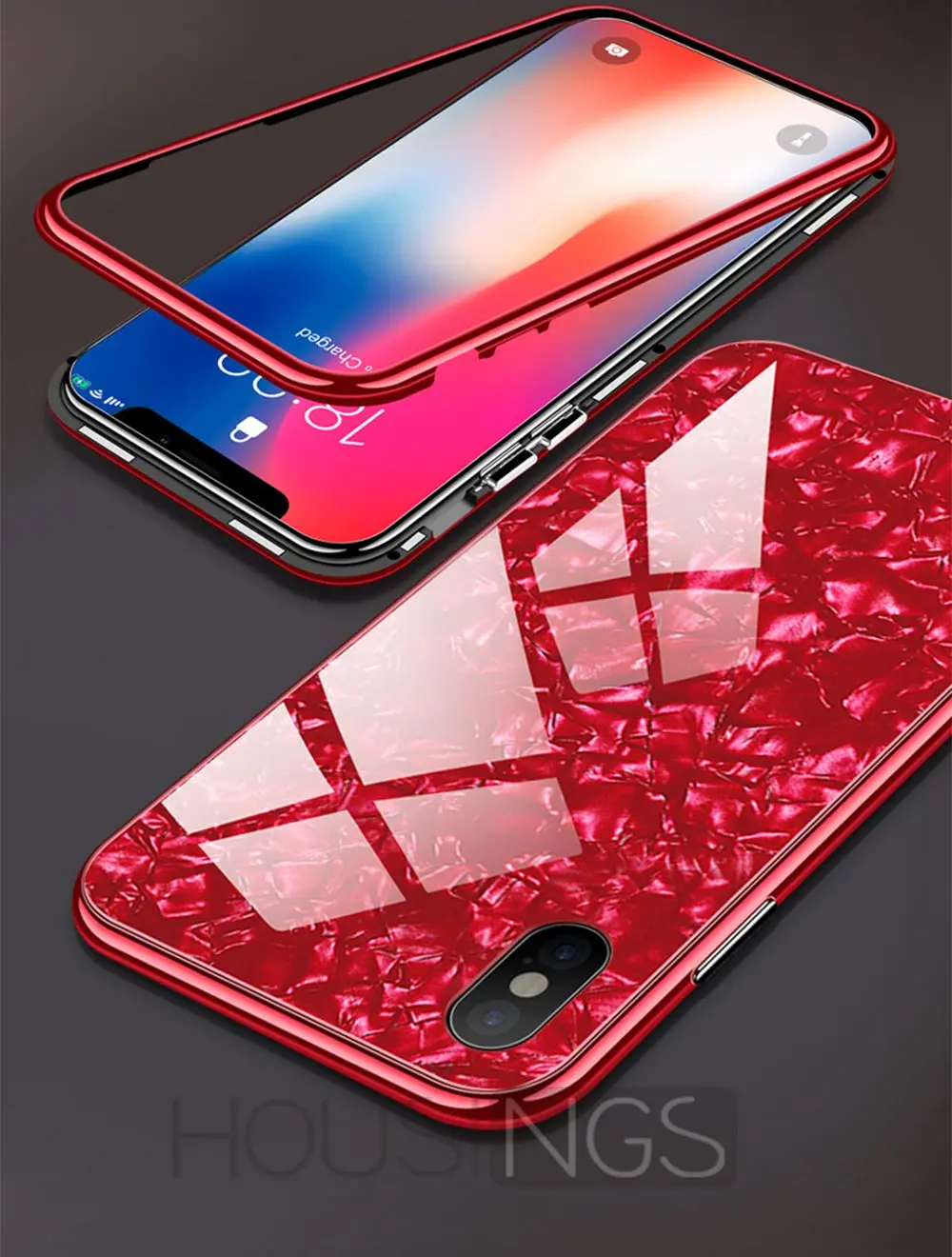 Магнитный мраморный чехол для телефона iPhone XR XS MAX X 8 Plus 7 противоударный Закаленное стекло бампер для iPhone 7 8 6 6S Plus чехол