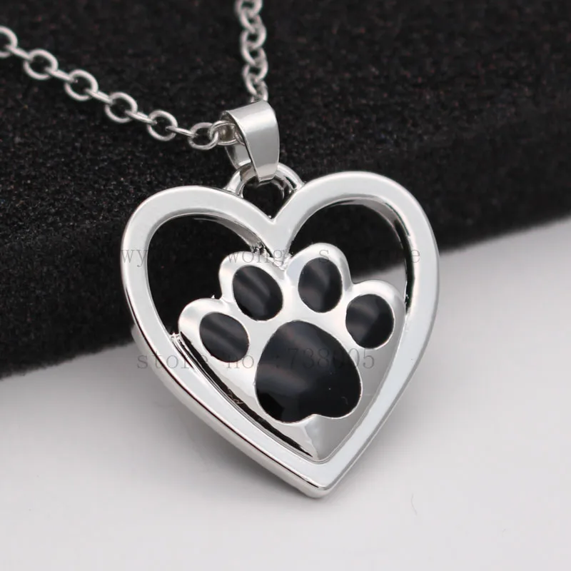 Новое поступление 2017 раннее ожерелье с подвеской в виде лапы животного щенка