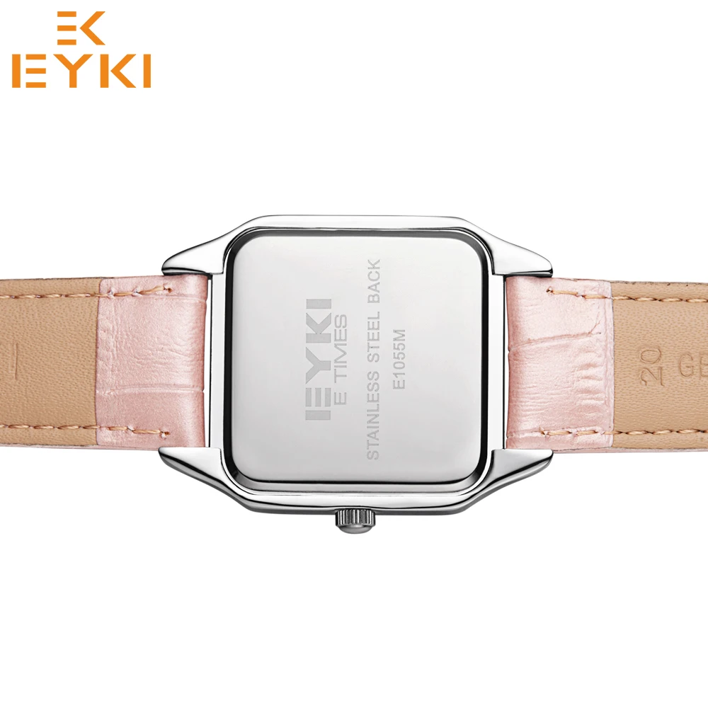 EYKI Fashion Women's Quartz Wristwatches Girlfriend Watch Two Size Waterproof Leather Strap  Relogios Feminino Reloj Mujer Clock
