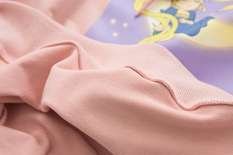 Harajuku, женские толстовки для косплея Сейлор Мун, Топ с длинным рукавом, толстовка, повседневный милый пуловер с капюшоном и круглым вырезом, толстовки