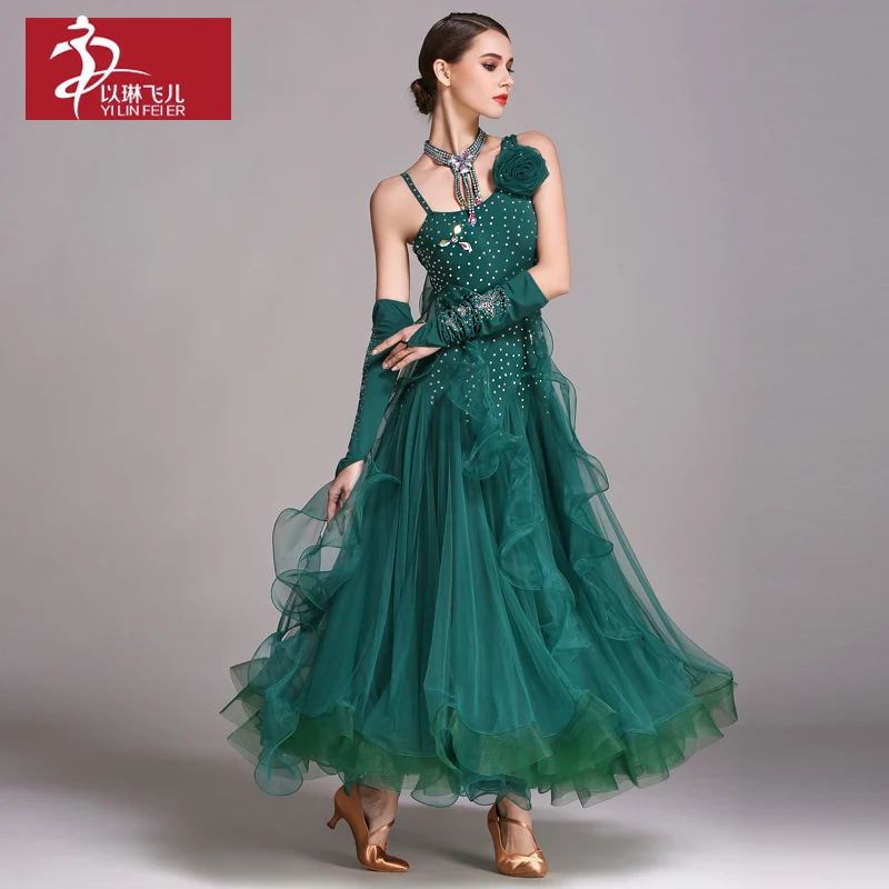 

2017New woman Competition ballroom Standard dance dress dance clothing stage ballroom dress