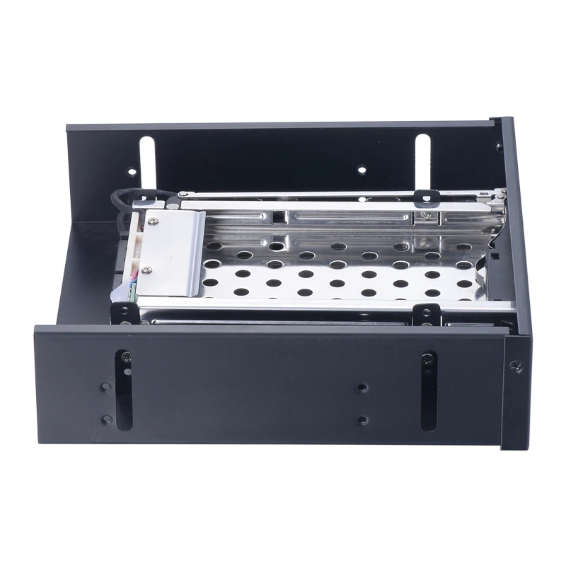 Trayless Swap Mobile Rack 5.25inch for 2 Bay Dual 2.5inch Hard Drive Internal SATA III HDD SSD Backplane Frame 5.25inch-2.5inch