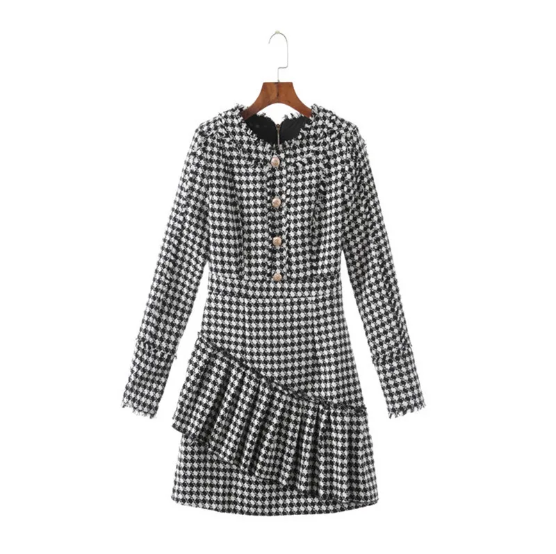 Осенне зимние платья Женская одежда с длинным рукавом 2018 новая Корейская версия