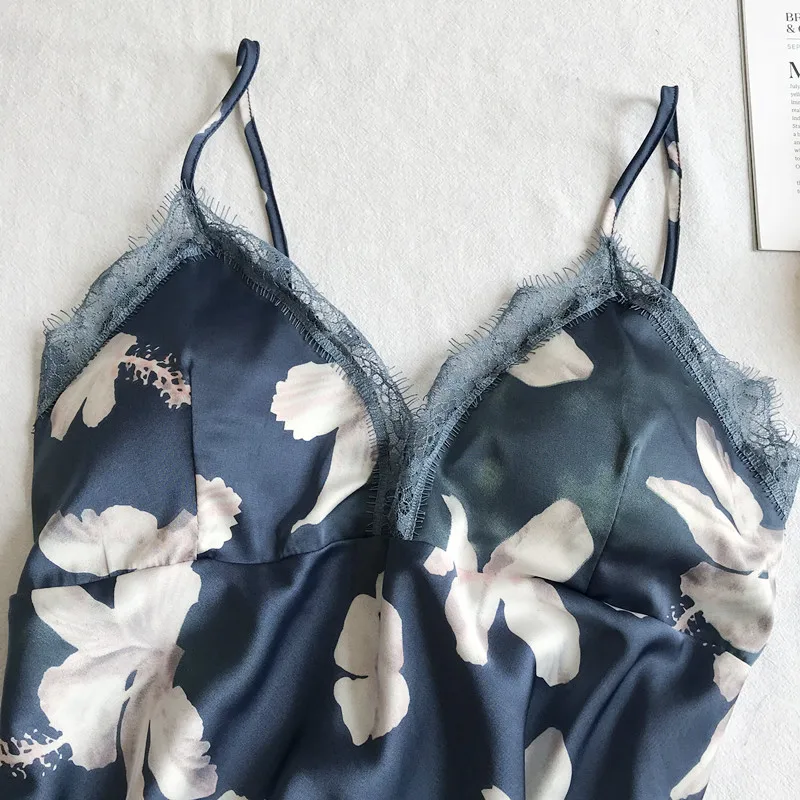 Пижама женская из 5 предметов пижама для сна пикантная Ночная сорочка шелковое