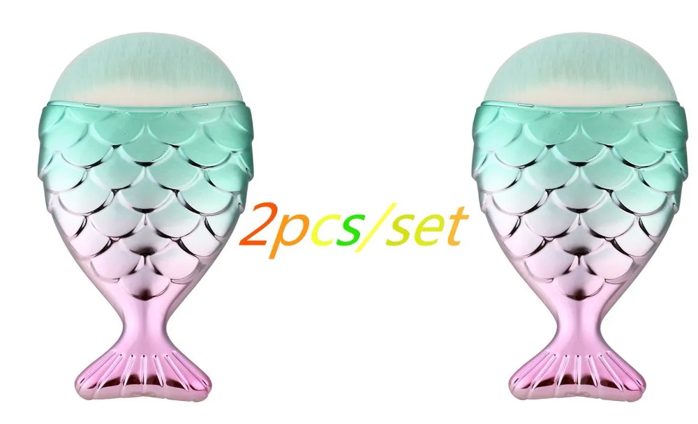 Бесплатная доставка Русалка макияж румяна кисти Косметика Макияж пудра для лица