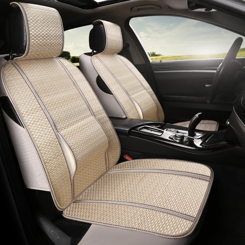 Linen Fabric Car Seat Cover Summer breathable seat cushion For VolksWagen Toyota Polo Chevrolet KIA BYD | Автомобили и мотоциклы