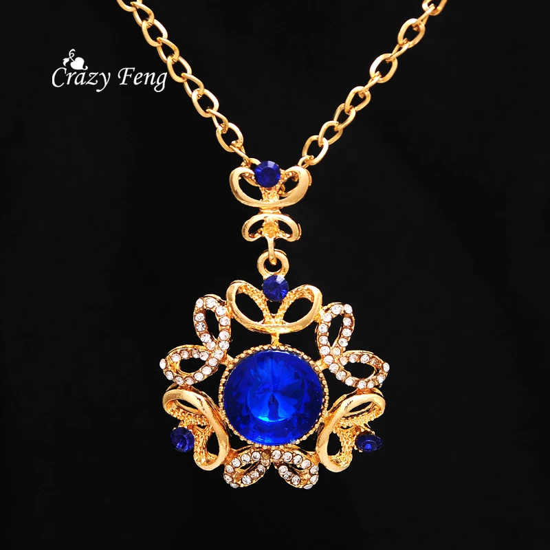 Африканские Ювелирные наборы золотистого цвета драгоценный камень подвески в