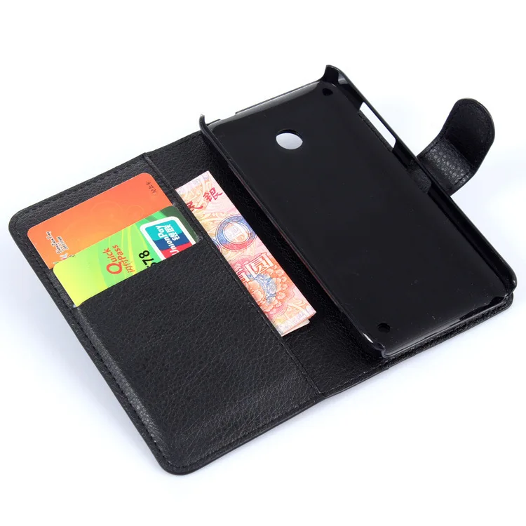 Для Nokia Lumia 630 чехол Личи Pattern кошелек Стиль Стенд для телефона с откидной крышкой