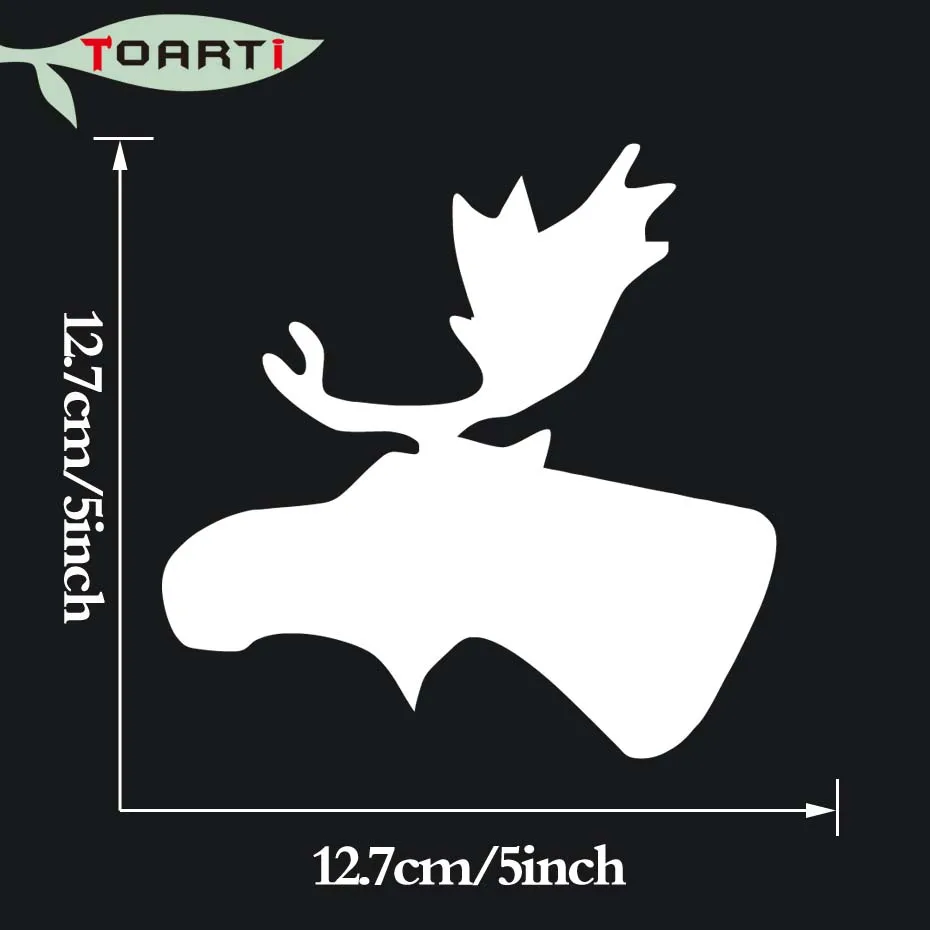 Moose Head Creative Vinyl Car Decals Animal Styling Computer Sticker New Design Removable Waterproof Auto | Автомобили и