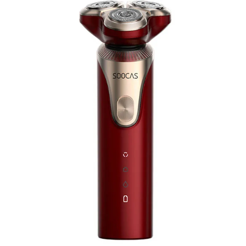 red XIAOMI SOOCAS LINGLANG S3 электробритва Беспроводная usb зарядка 3 режущая головка Гладкий шпон Водонепроницаемая бритва для мужчин - Цвет: red
