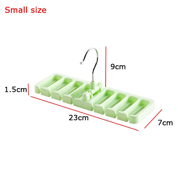 Small Green Стеллаж для хранения, органайзер для галстуков, вращающаяся вешалка для галстуков, держатель для галстуков, стеллаж для хранения больших ремней, полка для шелковых шарфов, многофункциональная стойка - Цвет: Small Green