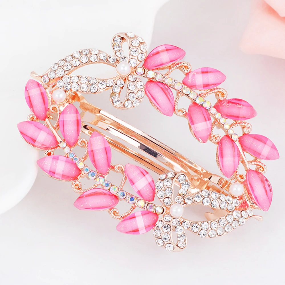 

Korean Evening Wedding Party Head Barrette Vintage Crystal Butterfly Hairpins Women Bride Rhinestone Headdress Elegant Hair Clip