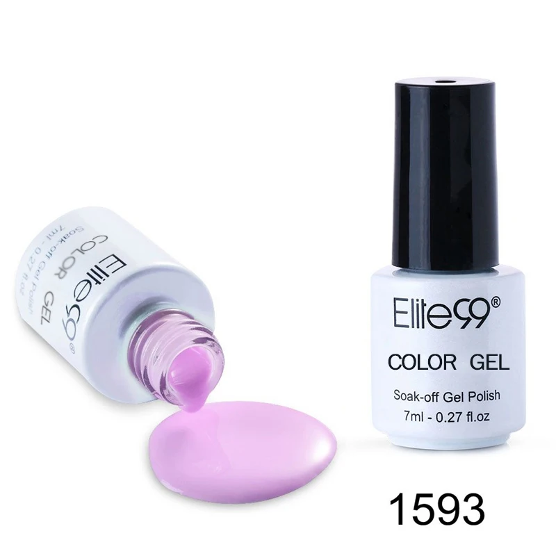 G1593 Pinkish Purple Elite99 7 мл УФ чистый цвет серия Гель-лак для Ногтей Стойкий Гель-лак для ногтей Vernis полуперманентный гель-праймер для ногтей Лаки - Цвет: G1593 Pinkish Purple