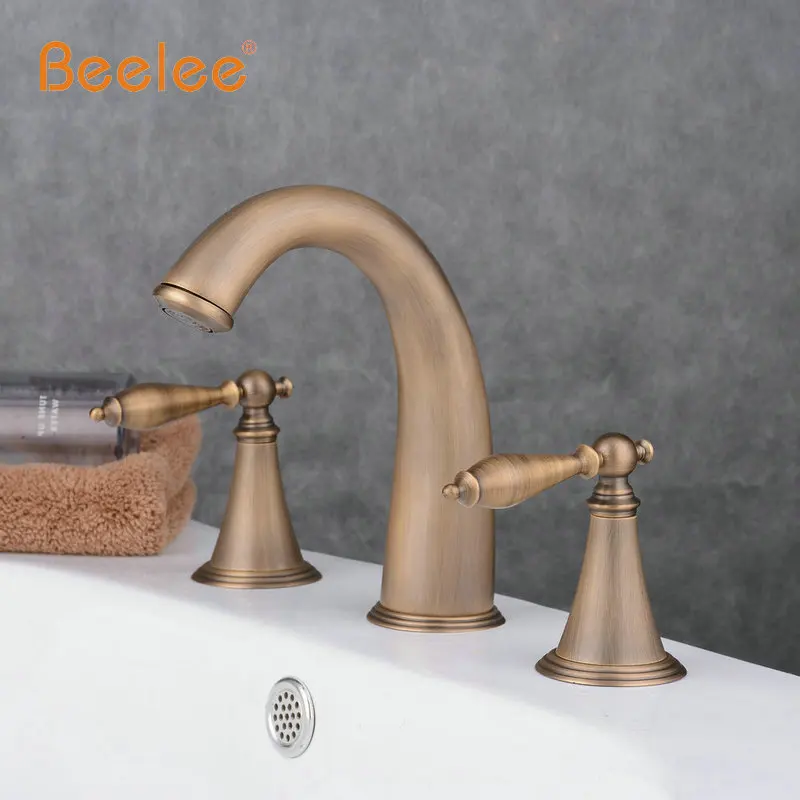 Beelee 4 цвета античный латунный Смеситель для ванной раковина Стиль воды смесители