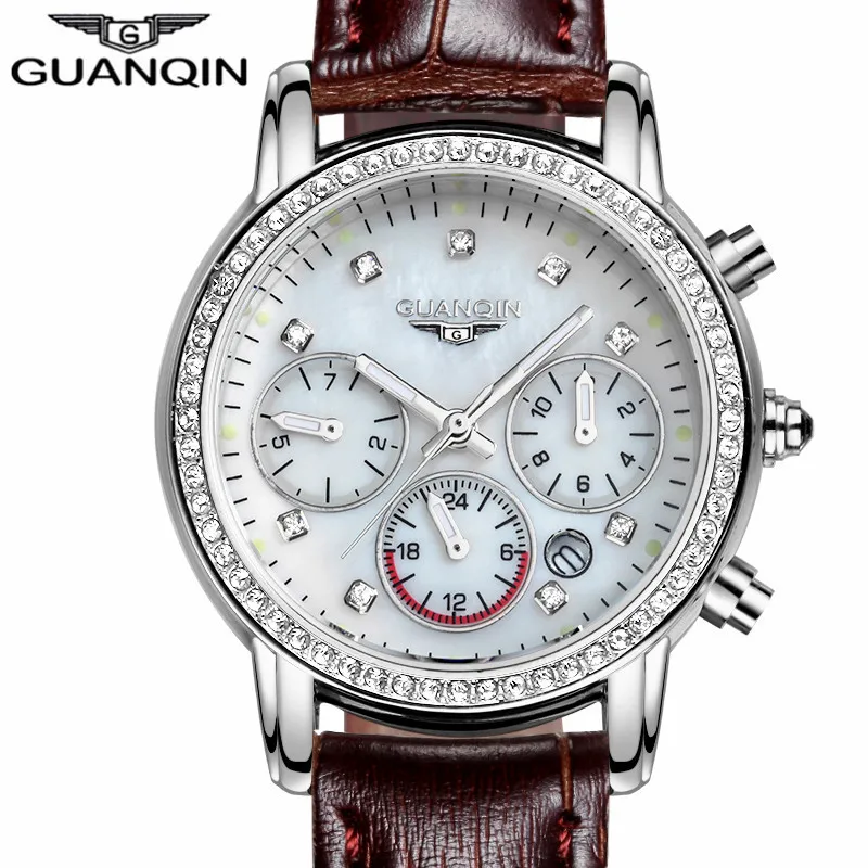 Relogio feminino 2017 GUANQIN часы для женщин люксовый бренд светящиеся Дата женские модные