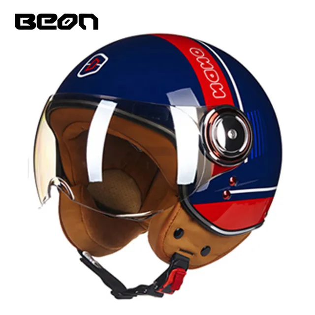 Capacete BEON 110B Motorcycle Scooter Helmet beon open face 3/4 motorbike jet vintage retro helmets Casco ECE Certification 3