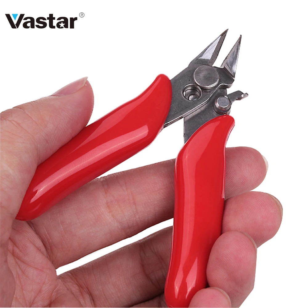 Диагональные плоскогубцы Vastar, 3,5 дюйма, мини-кусачки, маленькие мягкие кусачки, электронные плоскогубцы, провода, изоляционные резиновые ручки, модель плоскогубцев