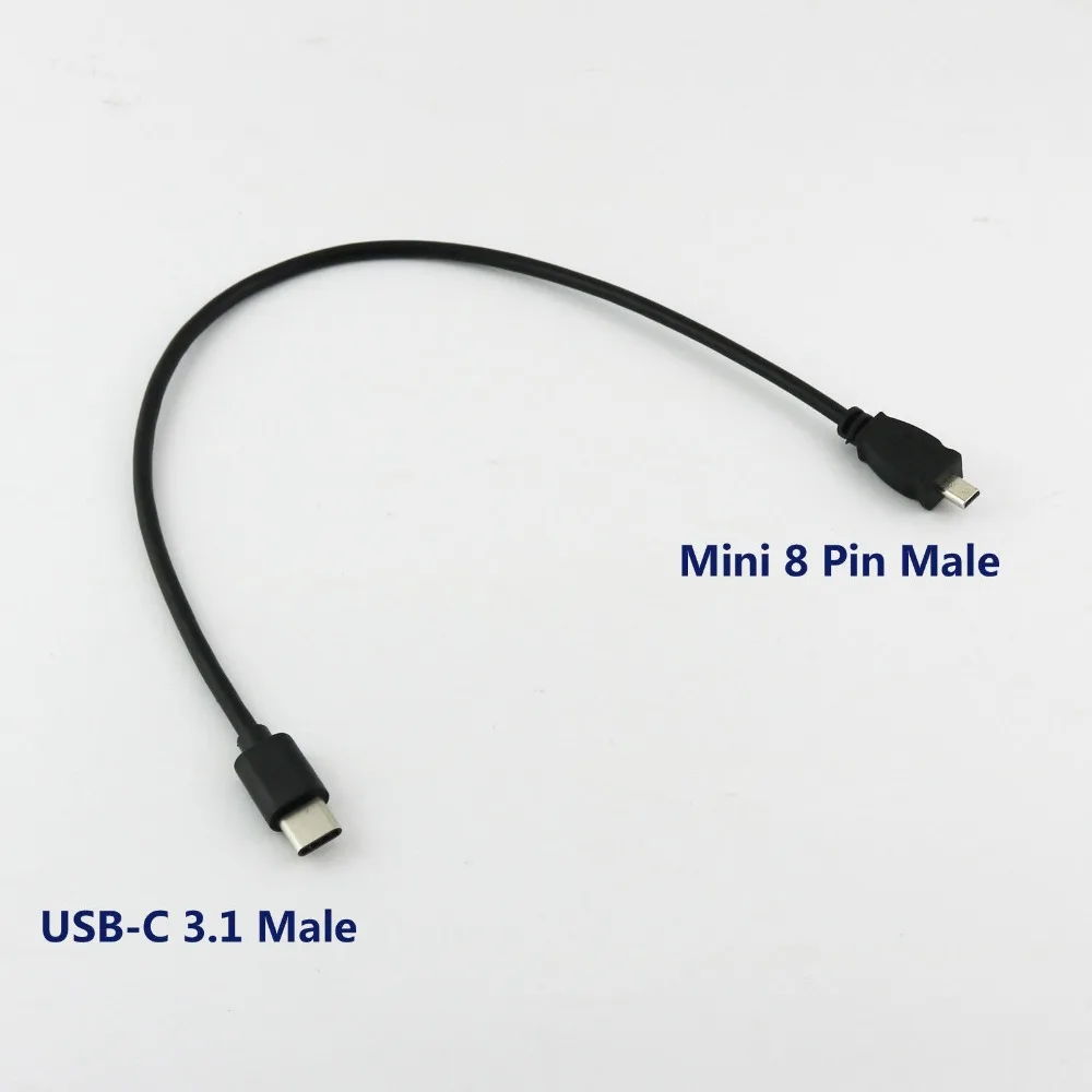 1 шт. 30 см USB Type C 3 штекер в MINI 8 PIN Мужской 2 0 OTG кабель для камеры Nikon|Компьютерные