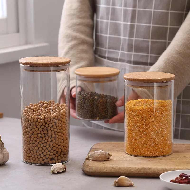 Экологичная бутылка для хранения, для кухонного магазина, для хранения пищевых ингредиентов, для хранения орехов, зерен, конфет, печенья, холодильник, классификация, банка для хранения