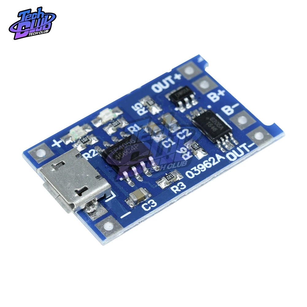 Micro USB 5V 1A 18650 TC4056 фотозарядная плата с автоматической защитой и двумя