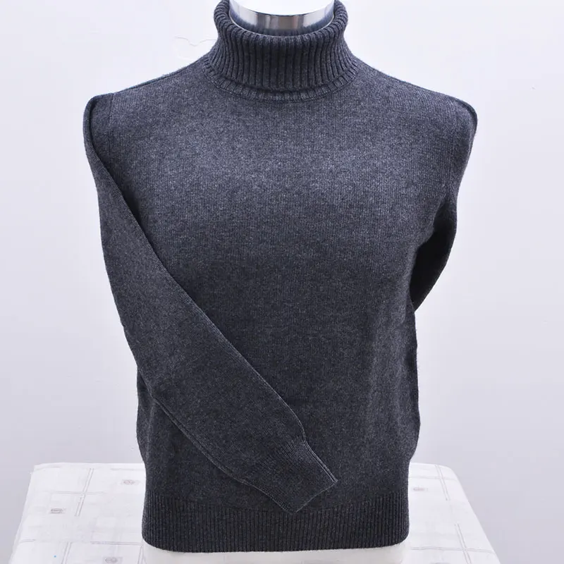 100% козья шерсть кашемир утолщаются вязать мужчин осень зима пуловер свитер