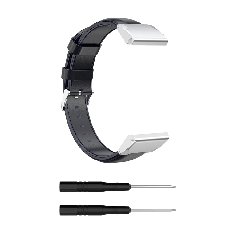 Navy blue 22 мм ремешок из натуральной кожи для Garmin MARQ fenix 5/5Plus forerunner 935/945 quatix 5/5 сапфир подход S60 браслет - Цвет: Navy blue