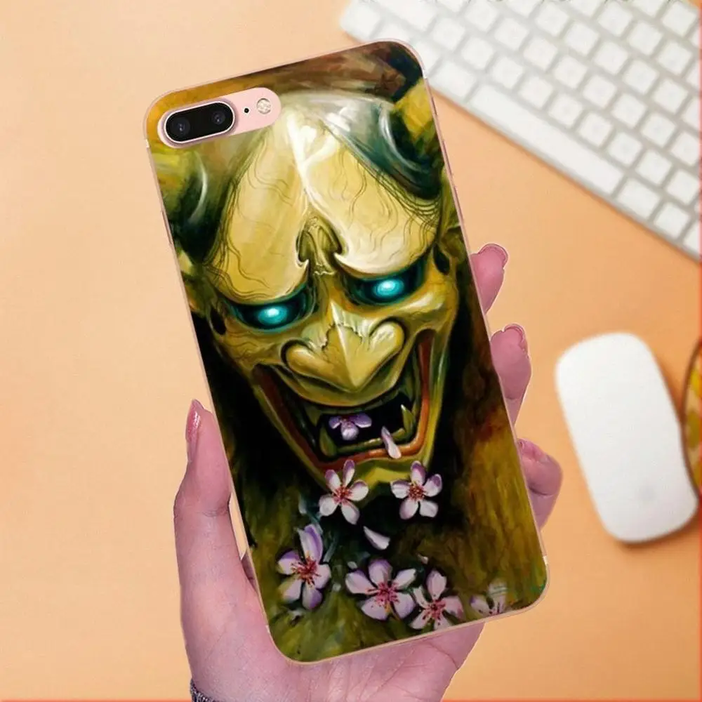 Крутая и лучшая японская маска демон они Ханья для Samsung Galaxy Note 5 8 9 S3 S4 S5 S6 S7 S8 S9 S10 mini