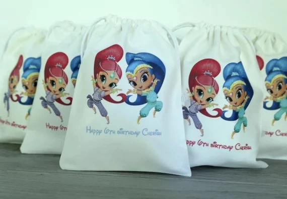 Персональный Shimmer Sister Shine подарок услуга на день рождения сумки, подарок для детского душа, детские ювелирные изделия подарочные сумки муслиновые пакеты