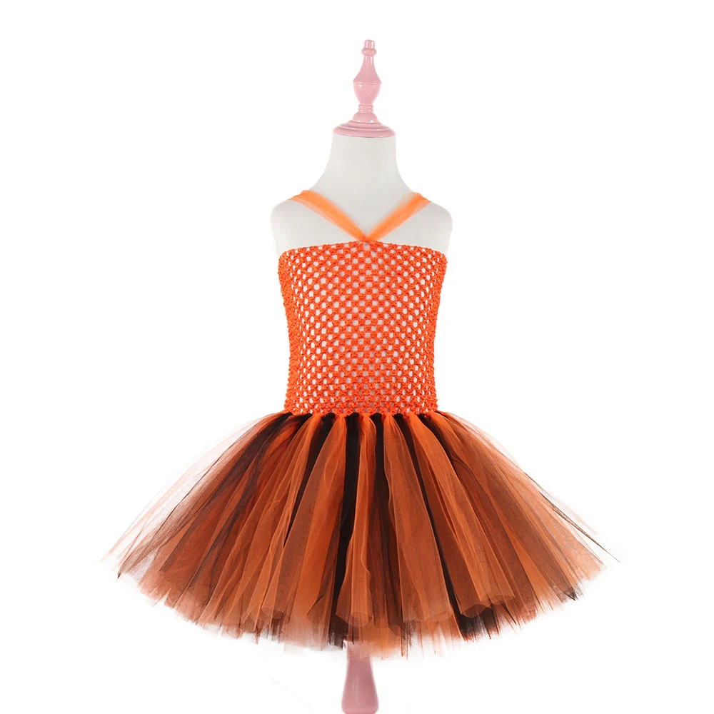 Moeble girl tutu dress Children night Cosplay baby Clothing Chirldren Chrismas Costume Kids Orange girls halloween costumes | Детская