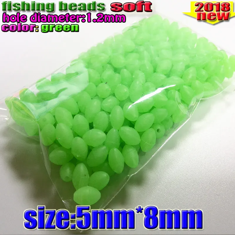 5mm-8mm 300pcs Fihsing пластиковые светящиеся бусины для рыбалки светится в темноте 2*3 3*4-12*16 мм больше выбрать размер - Цвет: 5mm-8mm 300pcs