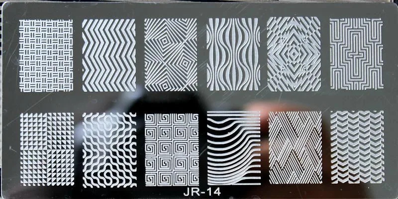 JR14 1 шт. пластины для штамповки ногтей Корона/животное/цветок/часы/музыкальный инструмент/буквы штамповки пластины для дизайна ногтей трафареты шаблон инструменты# JR0 - Цвет: JR14