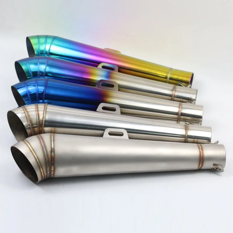

48.8MM 51MM Inlet Modified Motorcycle Exhaust Pipe Stainless Steel Fried Tube GP Exhaust Pipe 5 Colors