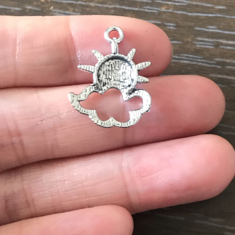 20 шт. DIY ювелирные изделия подвески Sun Cloud цинковый сплав подвеска на запястье