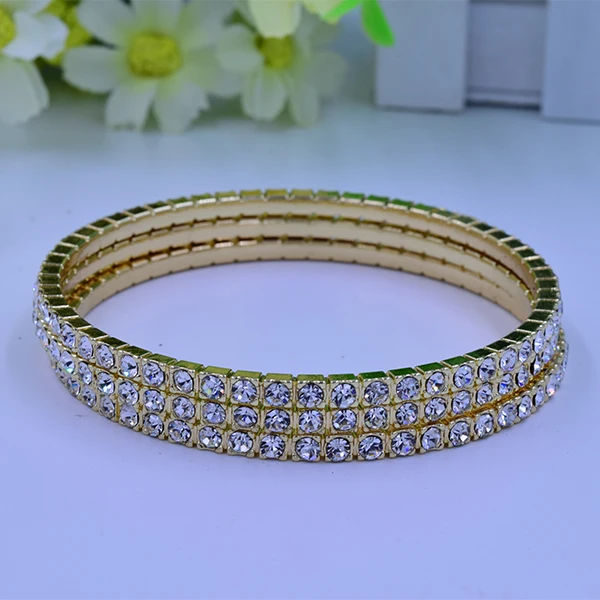 hot sale Fashion 68mm 3pieces=1set High Quality Bracelet for Women Multicolor artificial diamonds bangles Christmas Gift | Украшения и