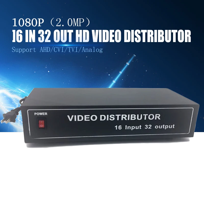 

YiiSPO оптовая продажа 16-32ch видео дистрибьютор/сплиттер BNC 16 вход 32 выход Поддержка AHD/CVI/TVI/аналоговая камера in & out 1080P 2.0MP