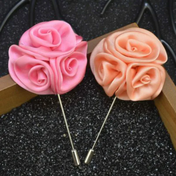 Мужская брошь из бутоньерка с отворотом и розами для мужчин|Броши| |