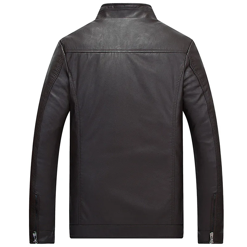 2017 Весна Осень Новый Повседневный хорошее качество Veste Cuir Homme тонкий стоячий