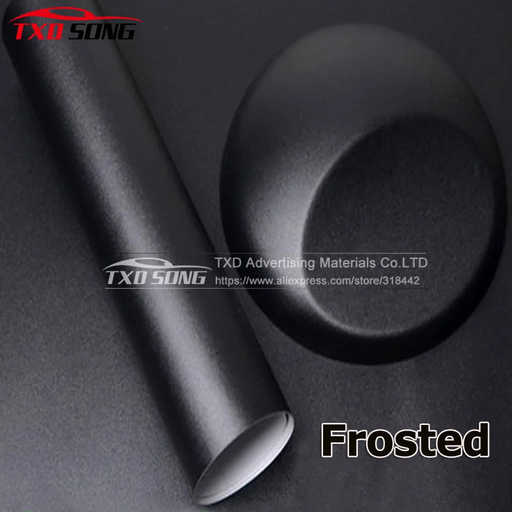

10/20/30/40/50/60X152CM/Lot Matt Black frosted vinyl sticker for car wrapping Matt vinyl wrap film for car decoration matt black
