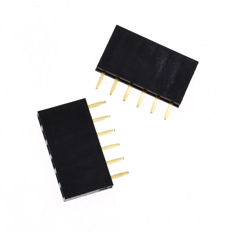 1x6Pin 10 шт. 2,54 мм 2 мм разъем женский набор 1X4 до 1X40 Pin 2X4 до 2X25 Pins один двойной ряд PCB разъем полосы контактный разъем - Цвет: 1x6Pin