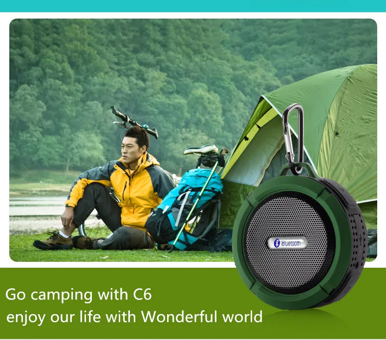 10 шт./лот C6 беспроводной bluetooth динамик водонепроницаемый мини для душа
