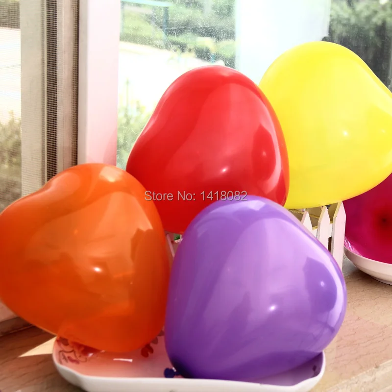 

Heart-shaped balloons (50pcs / lot )2.0g 12inch thick special red Color Valentine's Day wedding party balloon decoration