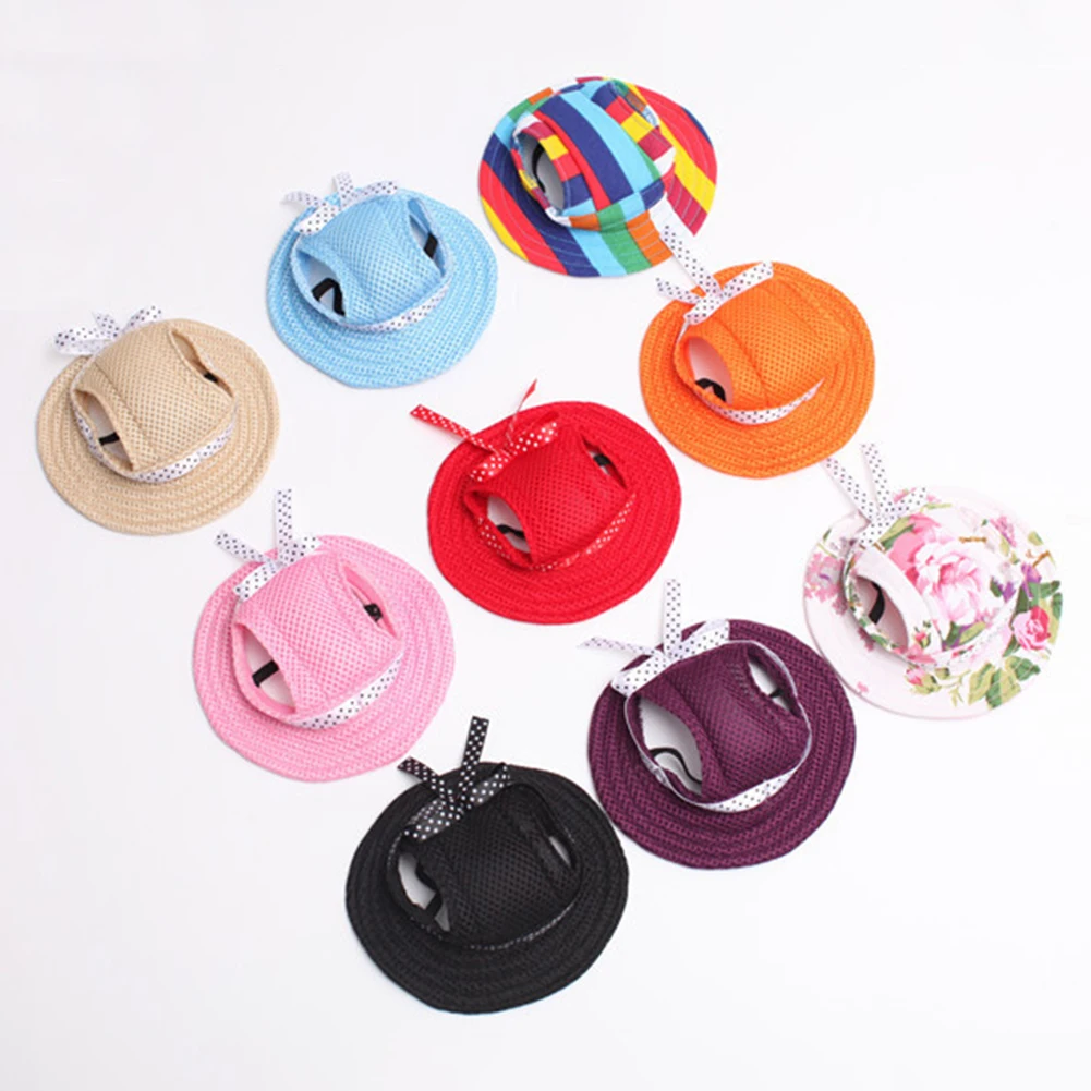 8 видов стилей модная шапка для собак Кепки Лето с воздухопроницаемой сеткой