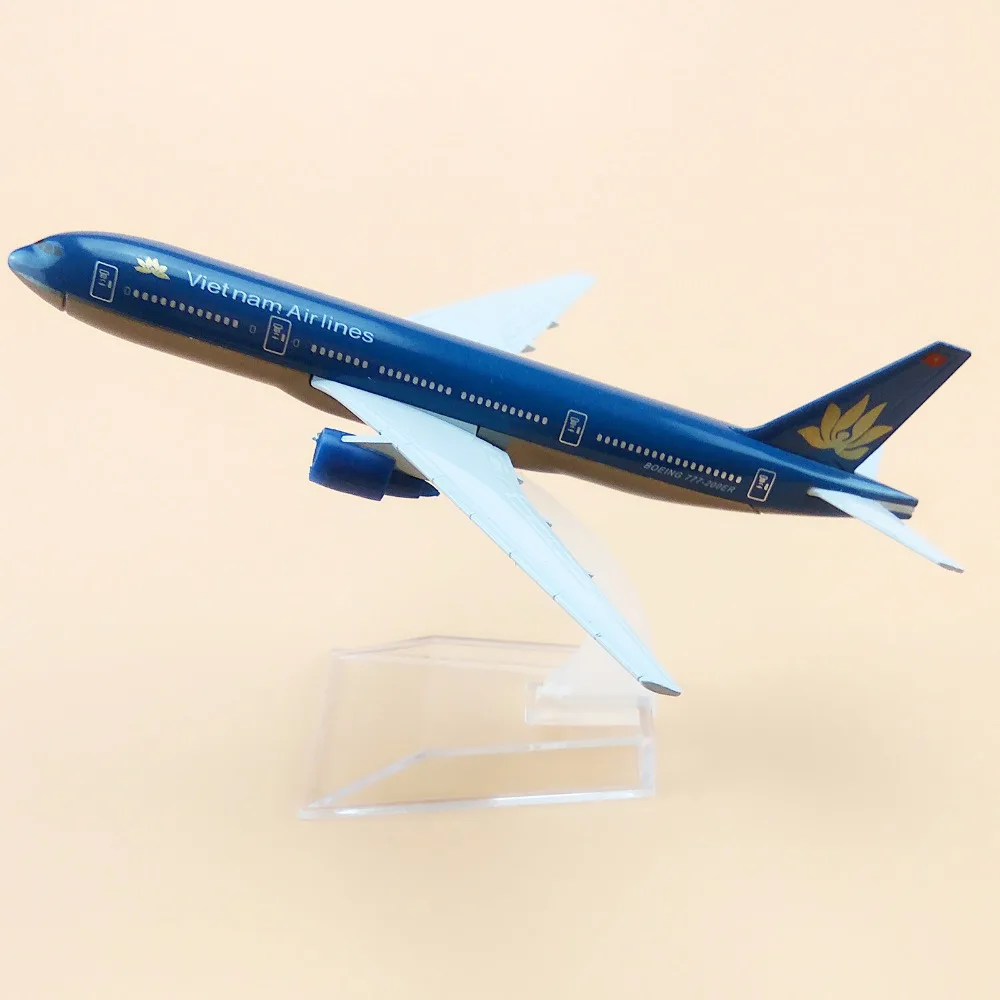 16 см металлическая модель самолета Air Vietnam Airlines Boeing 777 B777 Airways W подставка