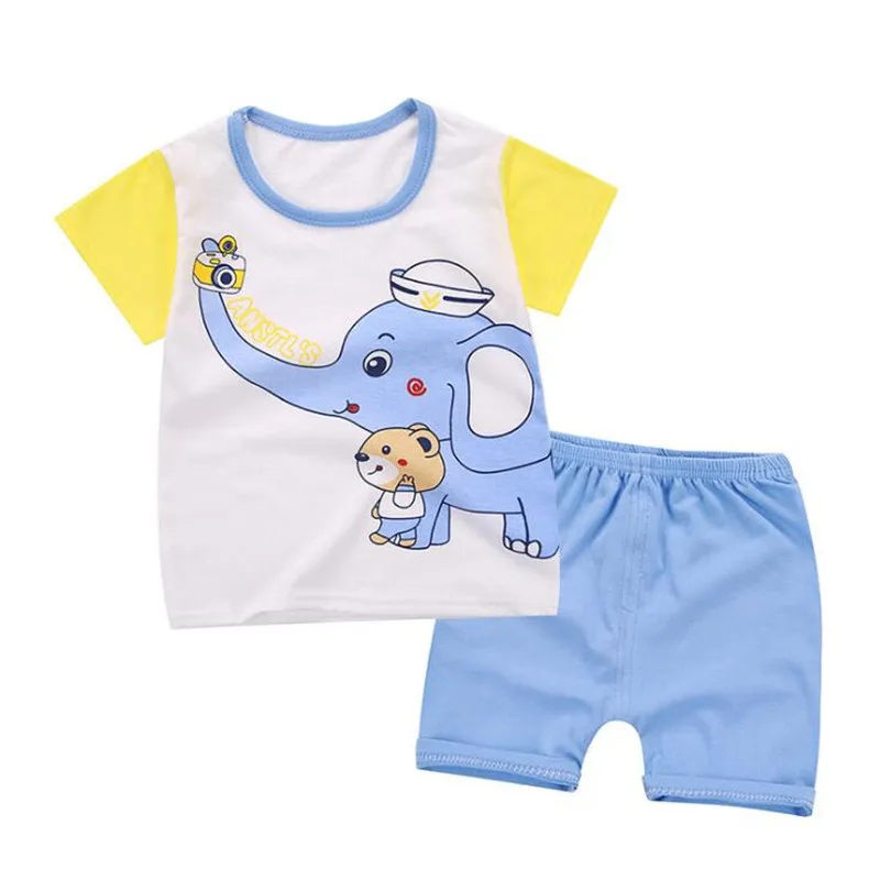 New Cartoon Baby Boy Clothing Set T Shirt + Shorts Kid Summer Children Clothes | Детская одежда и обувь
