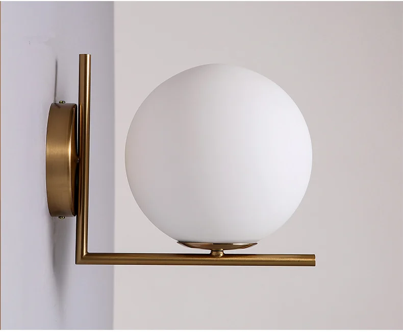 

Nordic simple post-modern glass wall lamp living room bedroom restaurant aisle fashion creative wall lamp