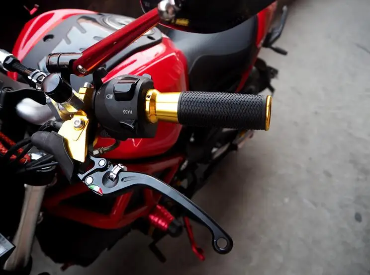 Мотоциклетный руль 22 мм 7/8 дюйма для Ducati Honda Yamaha Suzuki Kawasaki BMW KTM универсальный черный